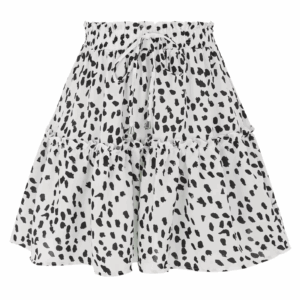Skirts For Women Knee Length Women'S Summer Cute High Waist Ruffle Skirt Print Swing Beach Mini Skirt Ropas De Mujeres - Image 3