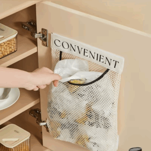 Wall Mounted Large Capacity Storage Bag Kitchen Garbage Bag Clutter Organizer Velcro Storage Pocket Multi-Purpose High Elastic - Image 7