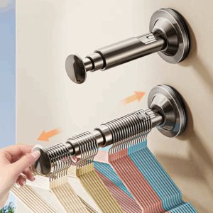 Hanger Storage Rack No-Drill Suction Cup Installation Retractable and Adjustable Length Home Use Hanger Storage Container - Image 6