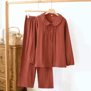 Autumn Cotton Pajama Women Nightwear Two-Piece Sleepwear Women's Sleeping Pajamas Nightie House Suit Ladies Loungewear - Image 6