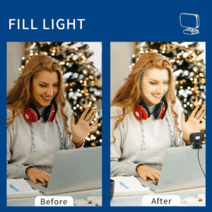 Video Conference 6500K Portable LED Video Light Cube Laptop Computer Webcam Light Zoom Call Lighting Clip for Live Streaming - Image 5