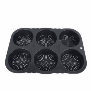 6 Cavity Hamburger Bun Mould Foldable Reusable Bread Mould ‑40℉ to +446℉ Heat Resistance Baking Mould for Kitchen - Image 3