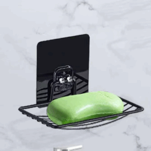 1pc-Stainless Steel Soap Rack Punch-free Nail-free Bathroom Single Layer Drain Wall Hanging Sucker Soap Box Light Luxury Shelf - Image 3