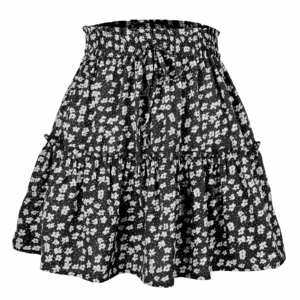 Skirts For Women Knee Length Women'S Summer Cute High Waist Ruffle Skirt Print Swing Beach Mini Skirt Ropas De Mujeres - Image 4
