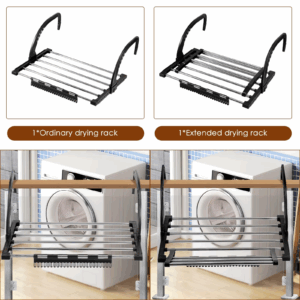 Foldable Hanging Clothes Drying Rack Extendable Balcony Stainless Steel Radiator Clothes Dryer Rack for Hanging Clothes Shoe - Image 7