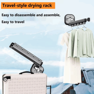 Folding Clothes Hanger Indoor Retractable Cloth Drying Rack Space Saving Home Laundry Clothesline Wall Mount Clothing Rack - Image 5