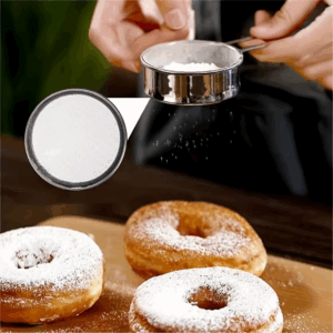 Stainless Steel Fine Mesh Flour Sieve Powdered Sugar Duster Flour Dispenser Shaker For Matcha Chocolate Powder Baking Supplies - Image 4