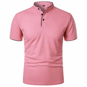 Men Businses T-shirts Casual Male Stand Collar Short Sleeve Patchwork T-shirt Tops BSD-ZT201 - Image 3