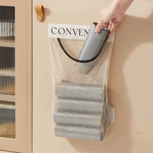Wall Mounted Large Capacity Storage Bag Kitchen Garbage Bag Clutter Organizer Velcro Storage Pocket Multi-Purpose High Elastic - Image 6
