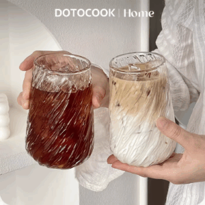 400ML Coffee Mug Glassware Stripe Glass Cup Ice Mug Transparent Glass Tea Cup Drinkware Juice Milk Mocha Cups Kitchen Supplies - Image 3