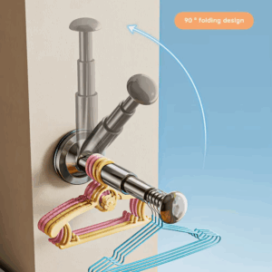 Hanger Storage Rack No-Drill Suction Cup Installation Retractable and Adjustable Length Home Use Hanger Storage Container - Image 4