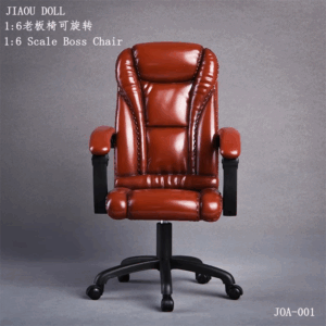 JIAOU DOLL JOA-001 1/6 Scale Male Female Stylish Retro Style Leather Swivel Boss Chair Fit 12inch Action Figure Body Model Toys - Image 7