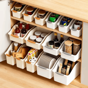 1pc Curved Plastic Storage Box Multi-Functional Home Organizer for Cleaning Products Household Storage Baskets Containers - Image 5