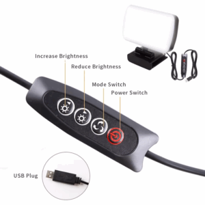 Video Conference 6500K Portable LED Video Light Cube Laptop Computer Webcam Light Zoom Call Lighting Clip for Live Streaming - Image 3