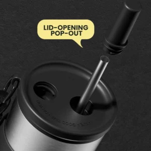 Stainless Steel Vacuum Insulated Bottle with Straw, Leak-proof Thermos for Hot & Cold, Portable Water Bottle for Travel & Sports - Image 3