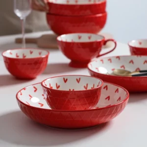 Nordic Dinner Plates Set Tableware Bowl Set Household Ceramic Tableware Dinnerware Set Bowl Plate Soup Bowl Set Kitchen Supplies - Image 2