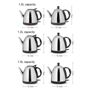 Long Mouth Electric Kettle Water Heating Pot Stainless Steel Boiler Hot Drink Teapot Heater Cooker Auto Power Off Boiling Cup EU - Image 6