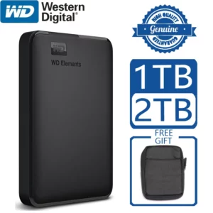 WD Elements Portable External Hard Drive Disk HD 1TB 2TB High capacity SATA USB 3.0 Storage Device Original for Computer Laptop - Image 1