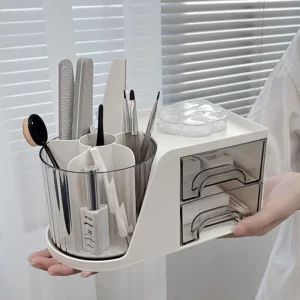 Nail Art Tools Storage Box Cotton Swab Container Nail Accessories Makeup Brush Organizer Box Nail Brush Pen Holder nails tool - Image 3