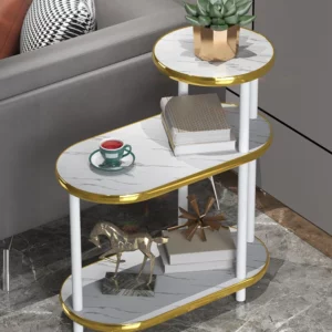 Sofa Side Table Modern Light Luxury Coffee Table Simple Solid Wood Furniture Living Room Storage Rack Corner Table Movable - Image 1