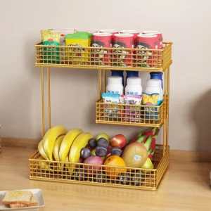 Fruit Basket Living Room Coffee Table Household Multi-layer Fruit Plate Storage Basket Rack Snack Display Plate Fruit Basket - Image 3