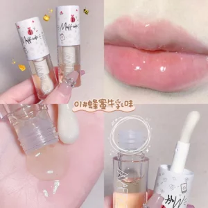 Make Up Korean Beauty Cosmetics Lip Ink Gloss Labial Lips Moisturizer Jelly Lipstick Bright Oil Moisturizing Balm Big Lip Brush - Image 3