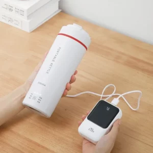 Portable Electric Water Bottle, Travel Boiling Cup, Small Electric Heating Mug, Dormitory Insulated Water Cup - Image 1