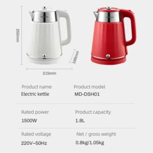 1.8L Electric Kettle Household Thermostatic Kettle Automatic Heat Preservation Teapot 304 Stainless Steel Liner Health Pot 220V - Image 6