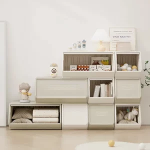 Multi-Purpose Storage Cabinet - Kids Toy Organizer & Bookshelf for Living Room/Bedroom, Space-Saving Snack & Desk Organizer - Image 3