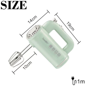 "Sonifer Hand Mixer SF-7034 .Light green appearance, fresh color .New food grade high strength ABS materiel .5 gears sliding adj - Image 6