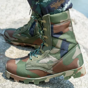 Camouflage Tactical Climb Boots Men High Top Side Zipper Training Desert Combat Work Boots Outdoor Mountaineering Hiking Shoes - Image 4