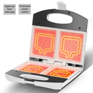Electric Sandwich Maker Breakfast Baking Machine Cooker Pancake Grill Pan Double Plates Bread Pressure Toaster Ligh Food Oven - Image 4