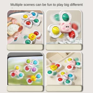 Baby Sucker Spinning Toys Children Bath Montessori Education Rotating 3 Years Bathroom Toys for Toddler Infant Toys for Baby - Image 5