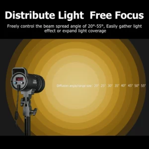 Sutefoto TJ-55 Bi-color Video Light Fill Light 55W COB Photography Light with CRI96 3200K-5600K Adjustable for Studio/Vlog ﻿ - Image 4