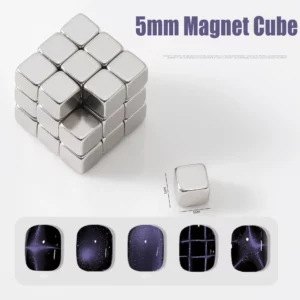 Round Magnetic Bead Nail Art Multi-Functional Powerful Magnet Cube Stones for Water Wave Ripple Cat Eye Design Manicure Tools - Image 5