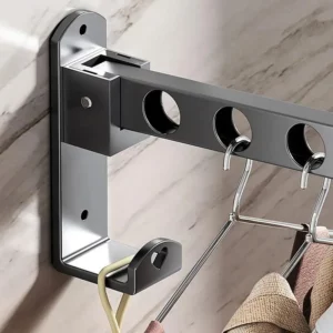 Wall Rack for Clothes Foldable Wall Drying Rack Wall Mounted Clothes Drying Hanger for Laundry Folding Indoor Laundry Hanger - Image 5