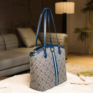 Blue Embroidered Large-capacity Commuter Travel Tote Women's Bag - Image 5