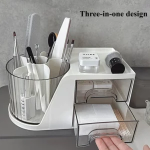 Nail Art Tools Storage Box Cotton Swab Container Nail Accessories Makeup Brush Organizer Box Nail Brush Pen Holder nails tool - Image 4