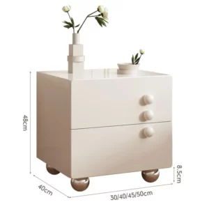 Solid Wood Bedside Table Minimalist Bedroom Storage Cabinet Minimalist Modern Decoration Floor Standing Bedside Small Cabinet - Image 5