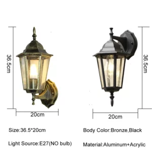 European Style Retro Led Wall Lamp Outdoor Waterproof Lighting Villa Garden Porch Lamps Courtyard Corridor Wall Light Fixture - Image 6