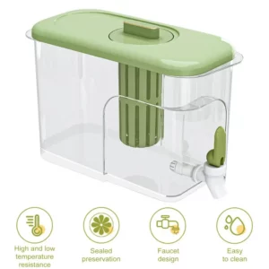 Drink Container for Home 4 Liter Water Bottle Water Bottle with Faucet Fruit Teapot Beverage Container for Home Bar Kitchen - Image 5