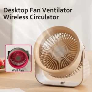 Portable Electric Fan 3600mAh Wireless Air Circulator Fan Cordless Desktop Wall Ceiling Air Cooling Cooler Quiet Ventilator - Image 2