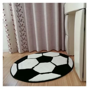 3D Polyester Anti slip Ball Round Fluffy Carpet Computer Chair Pad Football Basketball Living Room Mat Children Bedroom Rugs - Image 3