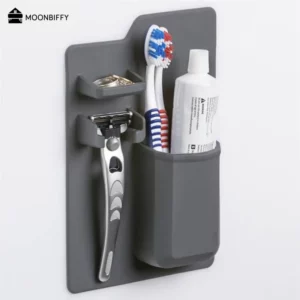 Silicone Toothbrush Toothpaste Holder Rack Cup Storage Bathroom Organizer Mirror Shower Multifunction Bathroom Supplies Tools - Image 2