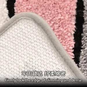 Simple Thicken Large Capacity Absorbent Water Bathroom Mat Flocked Quick-drying Anti-slip Bath Rug Soft Bathtub Side Carpet Mats - Image 4