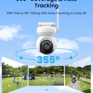 Reolink 4K Battery WiFi Security Camera 360° PT Auto Tracking Color Night Vision Wireless IP Camera Home Hub Security System - Image 3