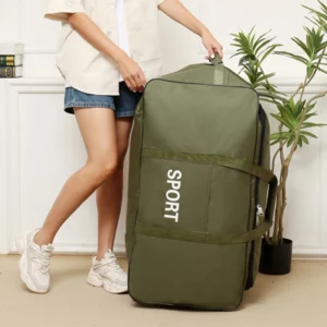 600D Camouflage Luggage Moving Big Bag Thick Waterproof Oxford Cloth Moving Artifact Large Storage Men's Travel Bags Duffle Bag - Image 3