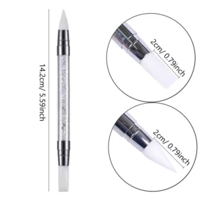 Dual-ended Silicone Sculpture Pen for Nail Art, Easy and Precise Nail Design Tool, 3D Carving Glitter Dotting Brush - Image 6
