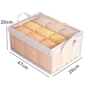 PVC Transparent Storage Basket for Clothes Underwear Storage Box Stainless Steel Frame Wardrobe Organizer Waterproof Cloth Box - Image 6