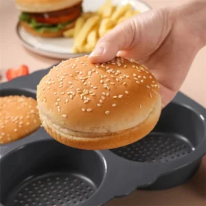 Hamburger Baking Mold Silicone mould Food Grade Bread Bun Baked Plate Non-Stick cake Pan Home Kitchen Bakeware BPA Free - Image 2